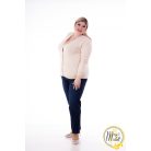 Elena plus-size bézs kardigán