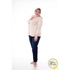 Elena plus-size bézs kardigán